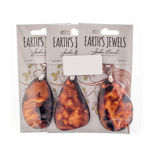 Semi-Precious Pendant Agate Approx 50mm 