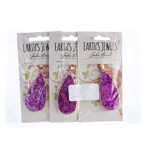 Semi-Precious Pendant Agate Approx 50mm Teardrop 