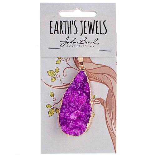 Semi-Precious Pendant Agate Approx 50mm Teardrop 