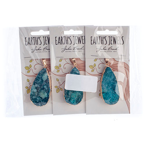 Semi-Precious Pendant Agate Approx 50mm Teardrop 