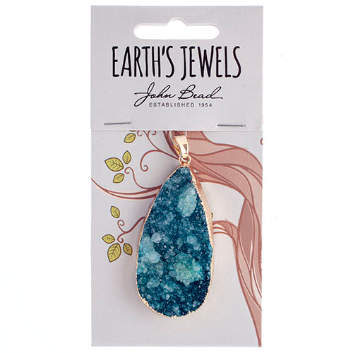 Semi-Precious Pendant Agate Approx 50mm Teardrop 