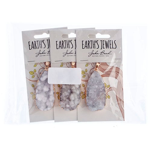 Semi-Precious Pendant Agate Approx 50mm Teardrop 