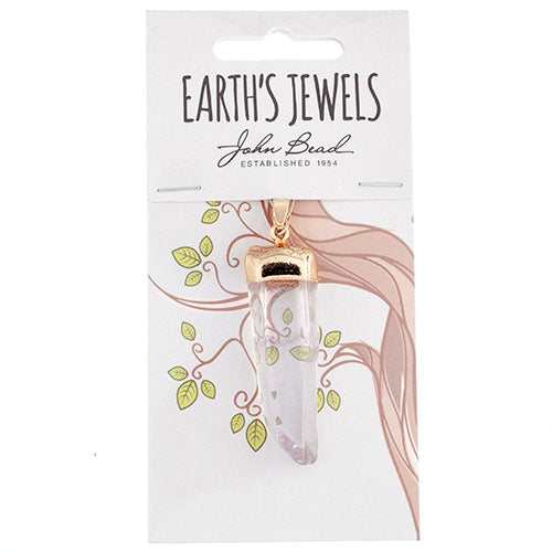 Semi-Precious Pendant Mineral Stone Approx 40mm Crystal