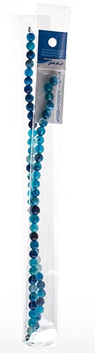 Semi-Precious 16in Blue Agate Natural Dyed