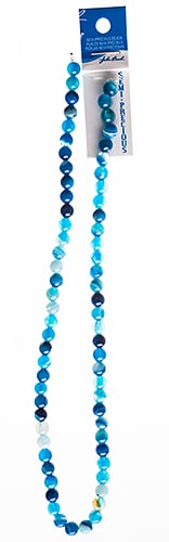 Semi-Precious 16in Blue Agate Natural Dyed