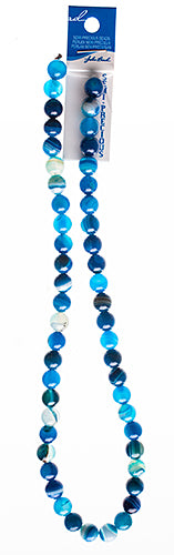 Semi-Precious 16in Blue Agate Natural Dyed