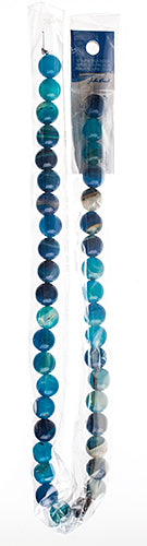 Semi-Precious 16in Blue Agate Natural Dyed