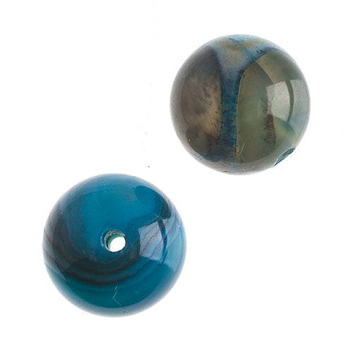 Semi-Precious 16in Blue Agate Natural Dyed
