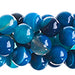 Semi-Precious 16in Blue Agate Natural Dyed