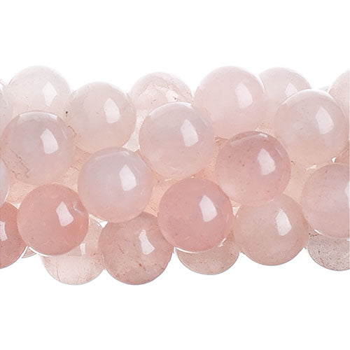 Semi-Precious Beads Round Rose Quartz Natural