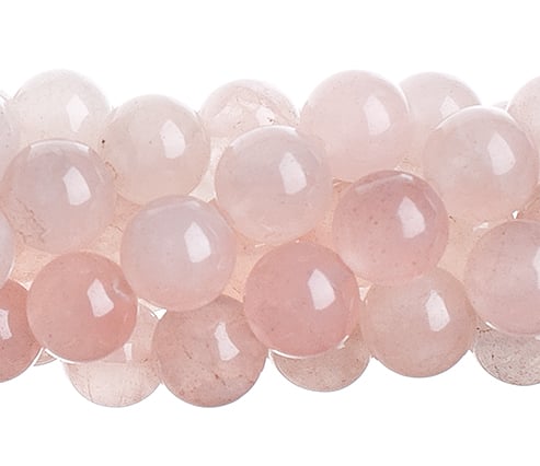 Semi-Precious Beads Round Rose Quartz Natural