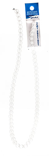 Semi-Precious Beads Clear Frosted Quartz Natural