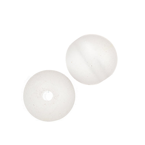 Semi-Precious Beads Clear Frosted Quartz Natural