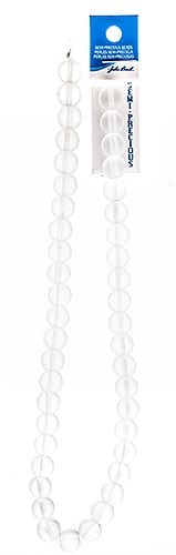 Semi-Precious Beads Clear Frosted Quartz Natural