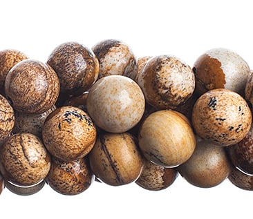 Semi-Precious Beads Picture Jasper Natural