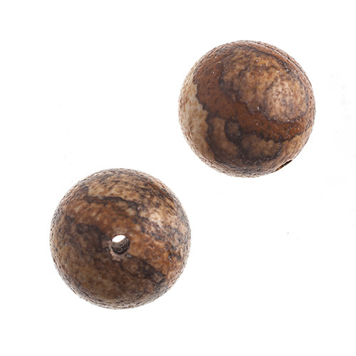 Semi-Precious Beads Picture Jasper Natural