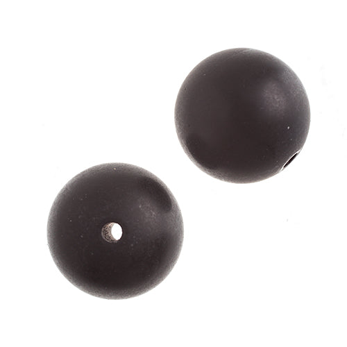 Semi-Precious Beads Black Stone Natural Matte Dyed
