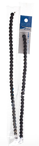 Semi-Precious Beads Black Stone Natural Matte Dyed