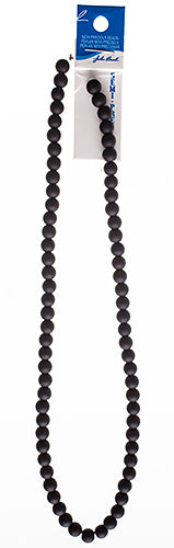 Semi-Precious Beads Black Stone Natural Matte Dyed