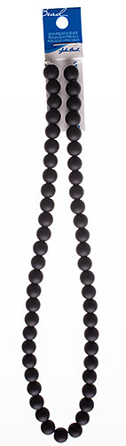 Semi-Precious Beads Black Stone Natural Matte Dyed