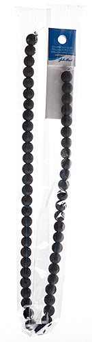 Semi-Precious Beads Black Stone Natural Matte Dyed