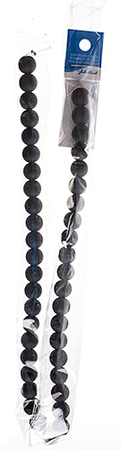 Semi-Precious Beads Black Stone Natural Matte Dyed