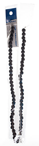 Semi-Precious Beads Black Lava Natural
