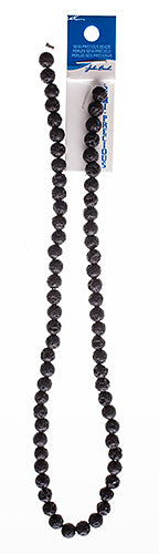 Semi-Precious Beads Black Lava Natural