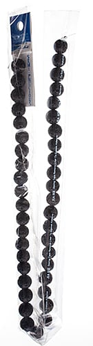 Semi-Precious Beads Black Lava Natural