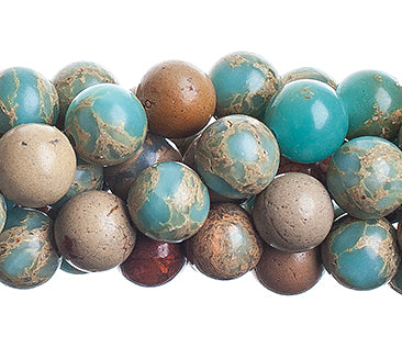 Semi-Precious Beads Serpentine Jasper Natural