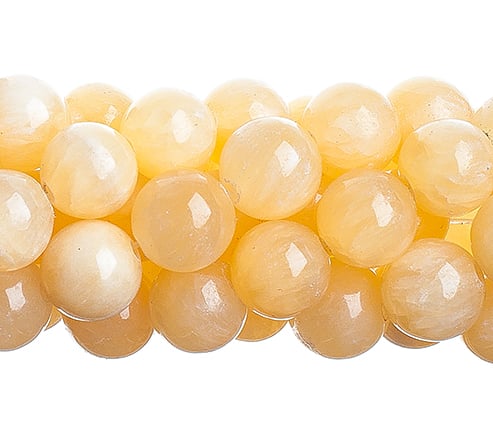 Semi-Precious Beads Yellow Jade Natural