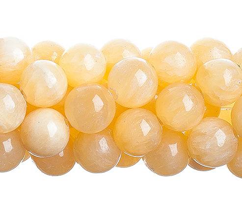 Semi-Precious Beads Yellow Jade Natural