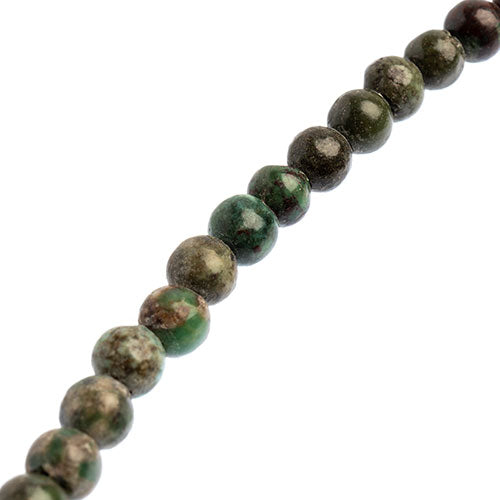 Semi-Precious Beads 16in Turquoise Natural Round