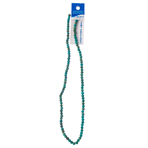 Semi-Precious Beads 16in Turquoise Natural Round