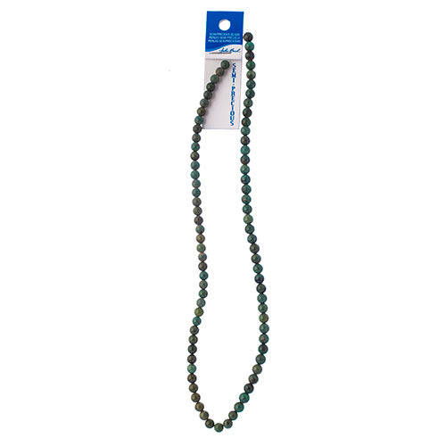 Semi-Precious Beads 16in Turquoise Natural Round