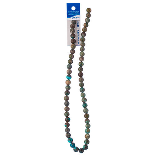 Semi-Precious Beads 16in Turquoise Natural Round
