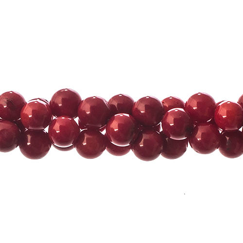 Semi-Precious Beads Bamboo Coral Natural Dyed Round