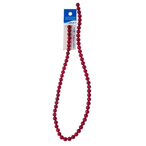 Semi-Precious Beads Bamboo Coral Natural Dyed Round