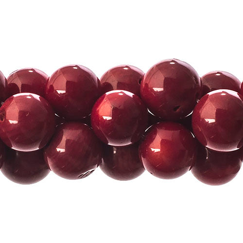 Semi-Precious Beads Bamboo Coral Natural Dyed Round