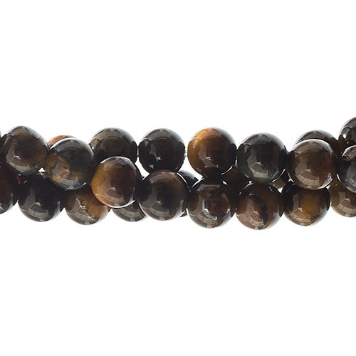 Semi-Precious Tiger Eye Natural Dyed Round 7in Strung