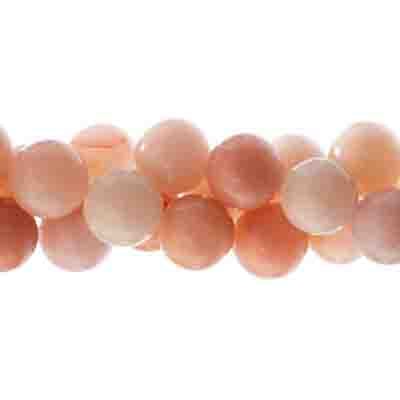Semi-Precious Beads Peach Aventurine Natural Round 7in Strung