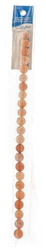 Semi-Precious Beads Peach Aventurine Natural Round 7in Strung