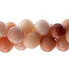 Semi-Precious Beads Peach Aventurine Natural Round 7in Strung