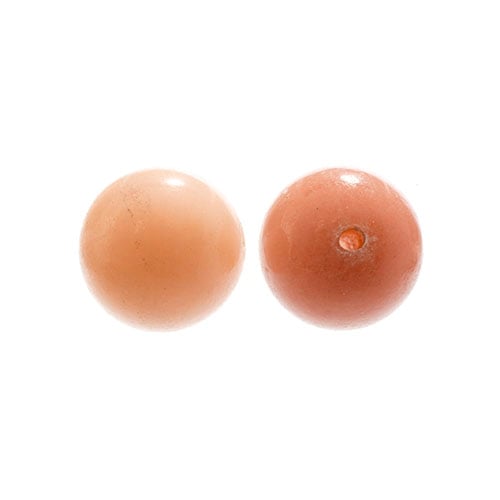 Semi-Precious Beads Peach Aventurine Natural Round 7in Strung