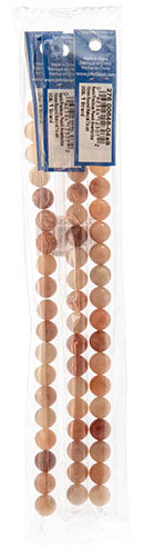 Semi-Precious Beads Peach Aventurine Natural Round 7in Strung