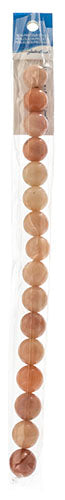 Semi-Precious Beads Peach Aventurine Natural Round 7in Strung