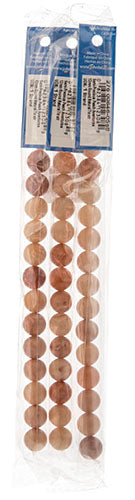 Semi-Precious Beads Peach Aventurine Natural Round 7in Strung