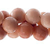 Semi-Precious Beads Peach Aventurine Natural Round 7in Strung