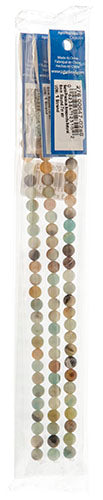 Semi-Precious Beads Amazonite Natural Round 7in Strung