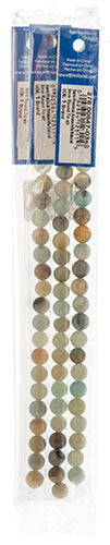 Semi-Precious Beads Amazonite Natural Round 7in Strung